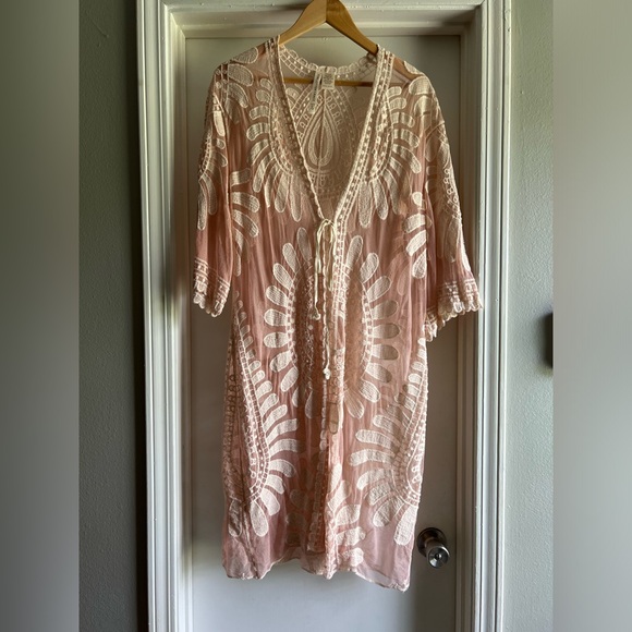 Forgotten Grace Tops - Forgotten Grace Pink Lace Women’s Kimono